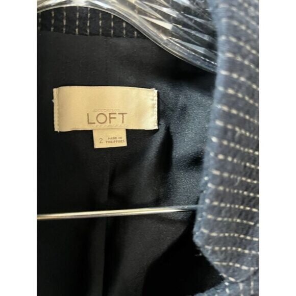 Ann Taylor‎ Loft Blazer Striped Single Breasted Size 2 - Picture 3 of 6